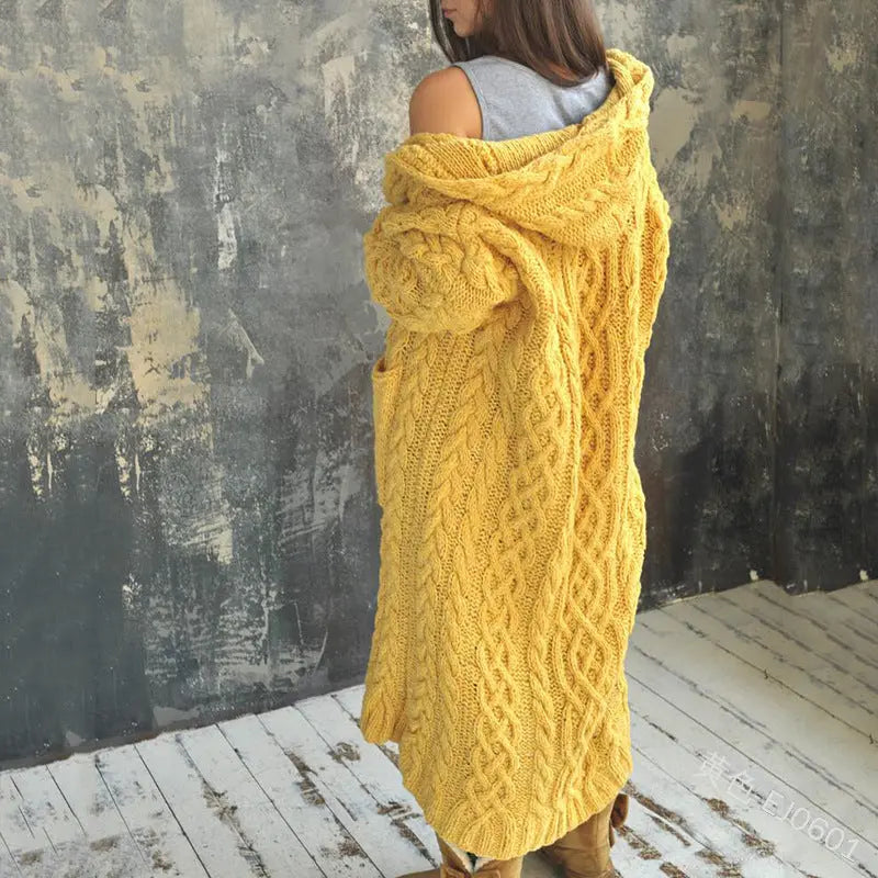 Dames Mantel – Oversized – Gewoven Stof – Lange Pasvorm