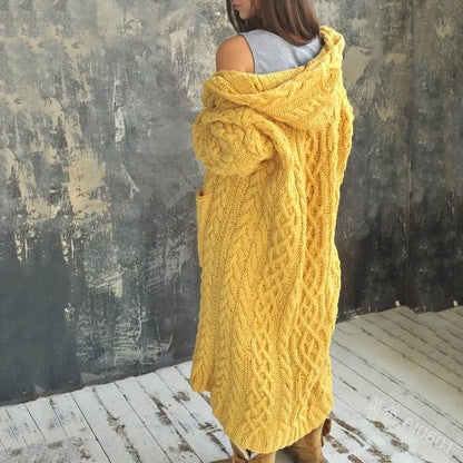 Dames Mantel – Oversized – Gewoven Stof – Lange Pasvorm