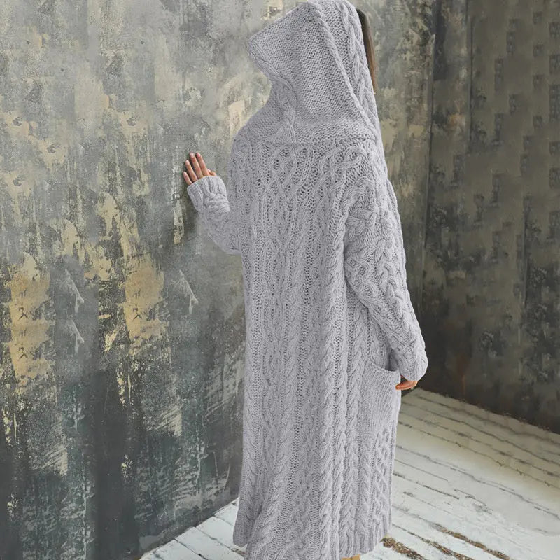 Dames Mantel – Oversized – Gewoven Stof – Lange Pasvorm