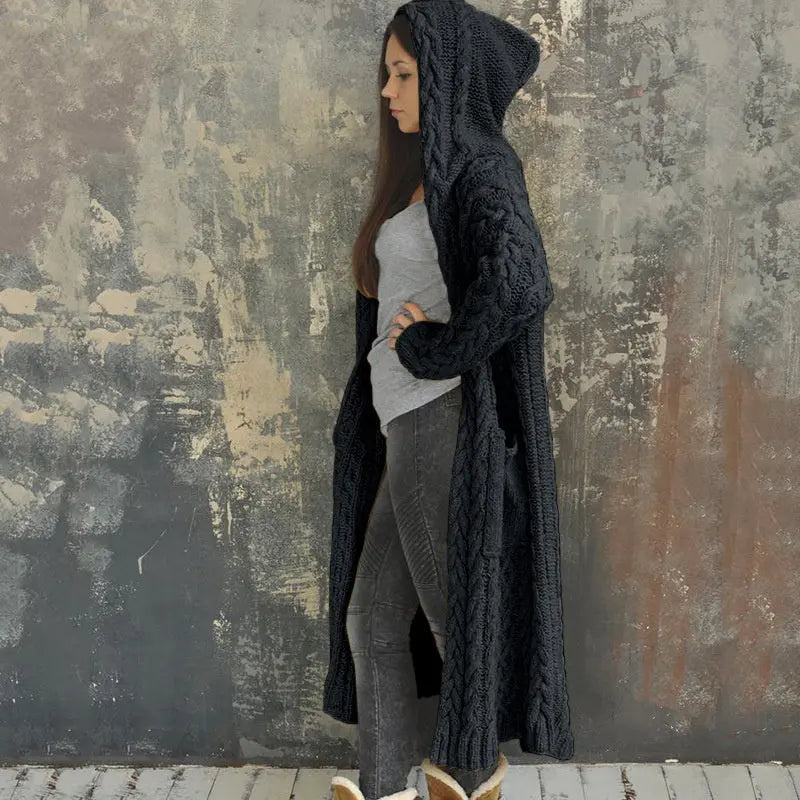 Dames Mantel – Oversized – Gewoven Stof – Lange Pasvorm