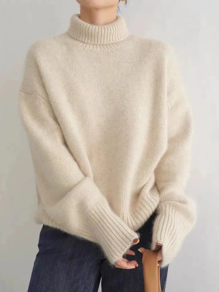 Dames Oversized Coltrui | Casual Chic Winter Gebreide Trui