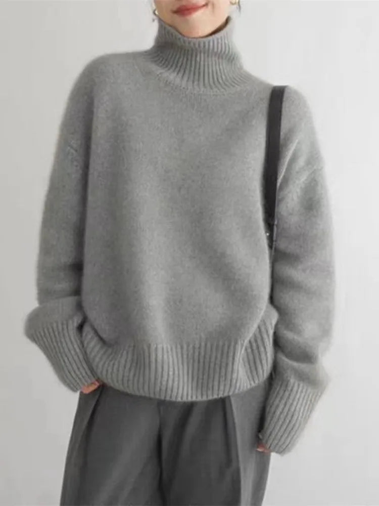 Dames Oversized Coltrui | Casual Chic Winter Gebreide Trui