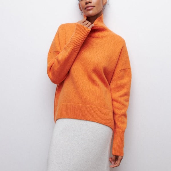 Dames Oversized Coltrui | Casual Lange Mouwen Gebreide Pullover