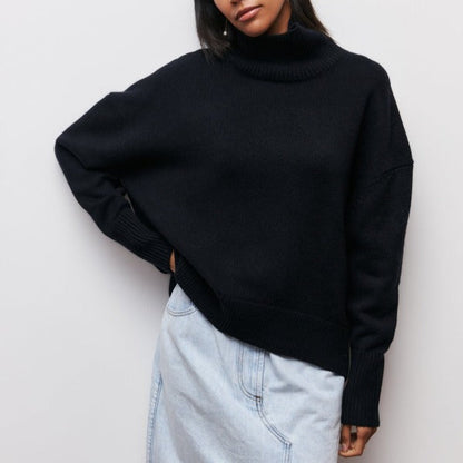 Dames Oversized Coltrui | Casual Lange Mouwen Gebreide Pullover