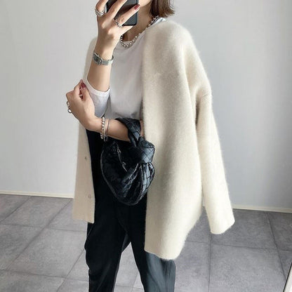 Dames Comfortabel Vest - Oversized Fit - Zachte Stof - Met Knopen
