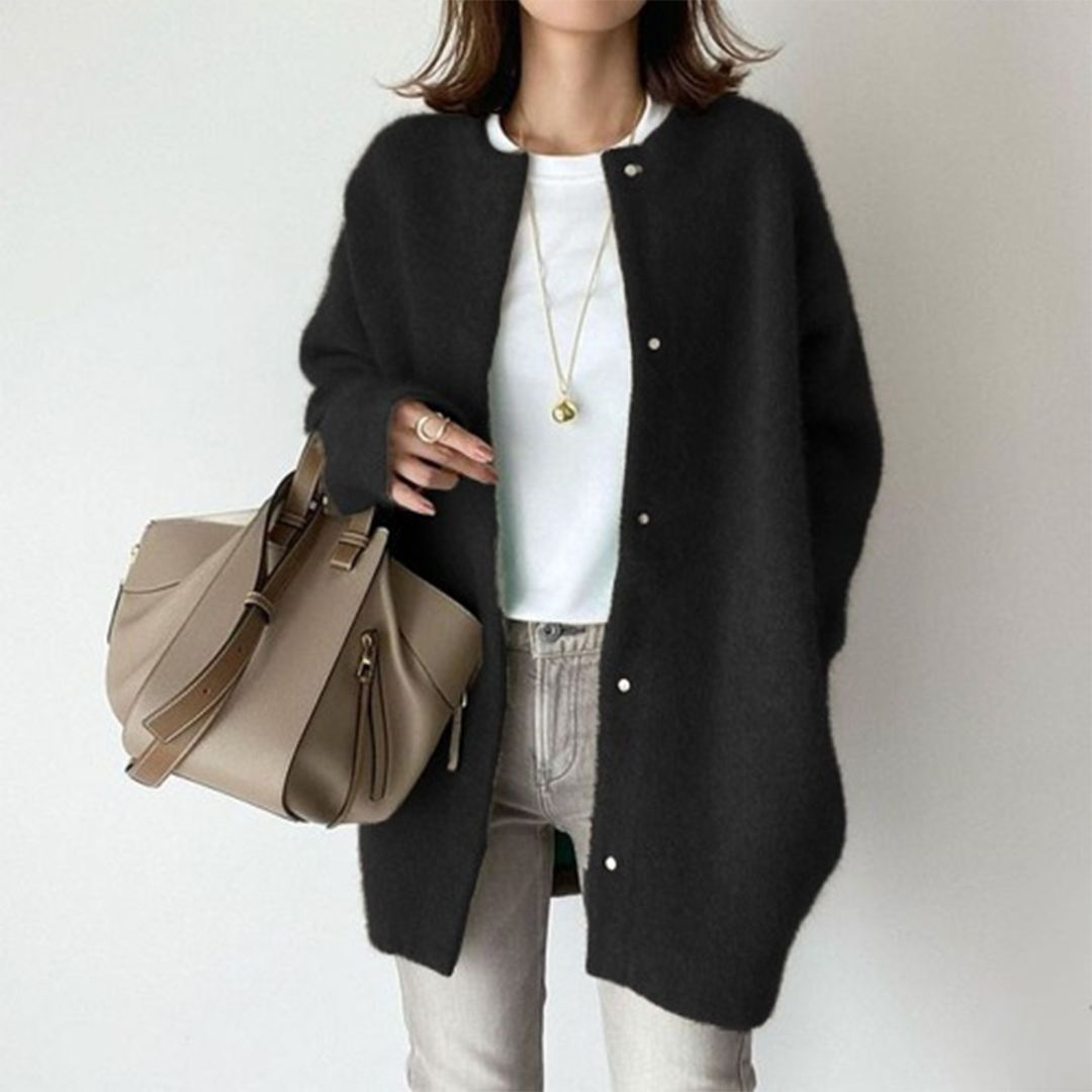 Dames Comfortabel Vest - Oversized Fit - Zachte Stof - Met Knopen