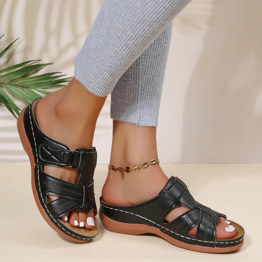 Variant image for Dames Sandalen | Leren Sandalen met Open Teen voor Dames | Gretel-1