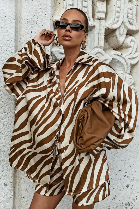 Variant image for Dames Set Met Shirt En Shorts-1