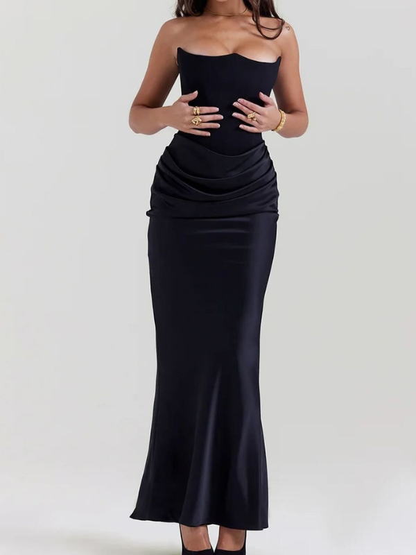Dames Avondjurk - Strapless Korset - Vloeiende Rok