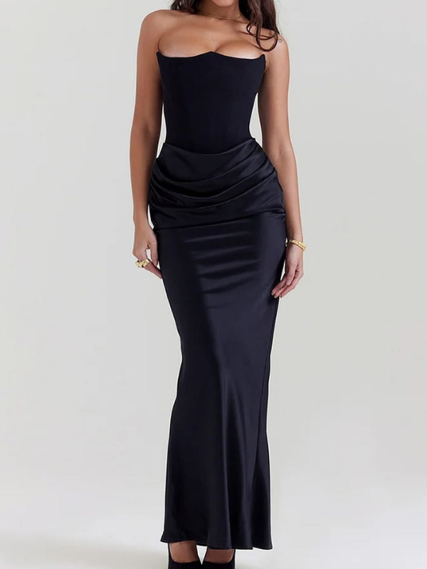Dames Avondjurk - Strapless Korset - Vloeiende Rok