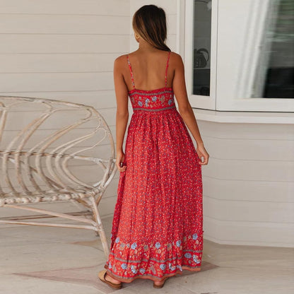 Elegante Boho Bloemenjurk Dames-4