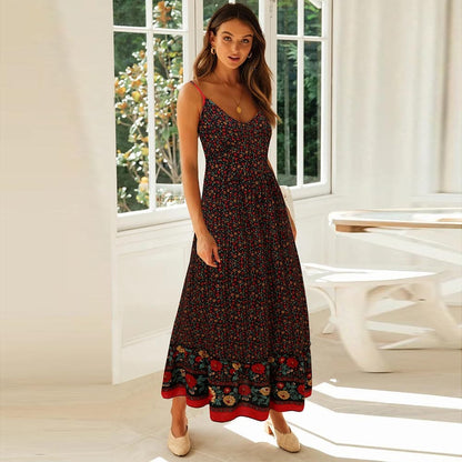 Elegante Boho Bloemenjurk Dames-3