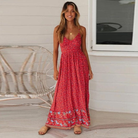 Elegante Boho Bloemenjurk Dames-1