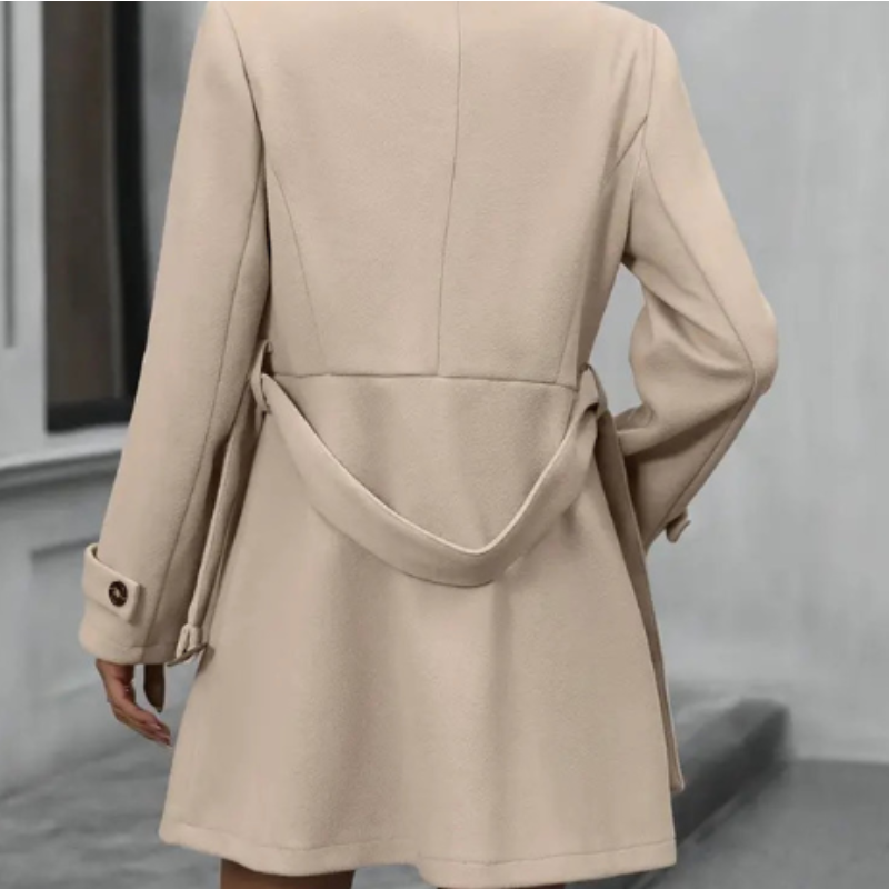 Elegante Dubbelknoop Trenchcoat voor Dames - Stijlvol en Veelzijdig