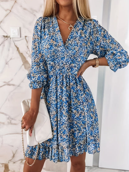 Elegante Gebloemde Jurk Dames-3