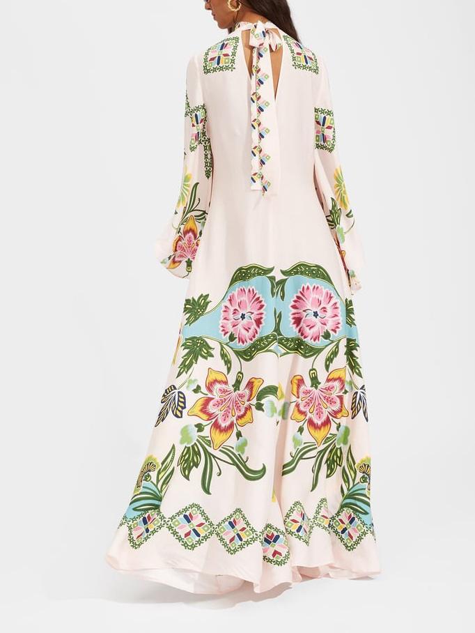 Elegante Maxi Jurk Met Lange Mouwen-2