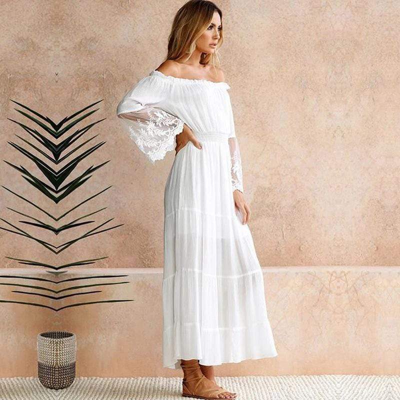 Elegante Maxi Jurk Zomer Dames-4
