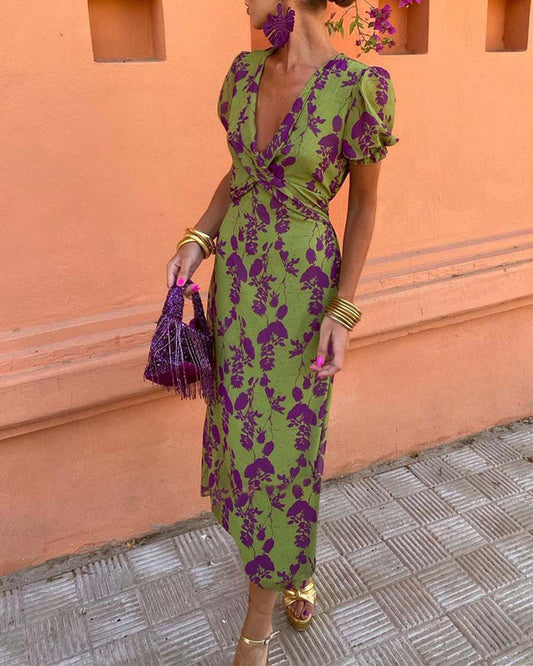Elegante Midi Jurk Dames Zwart-1