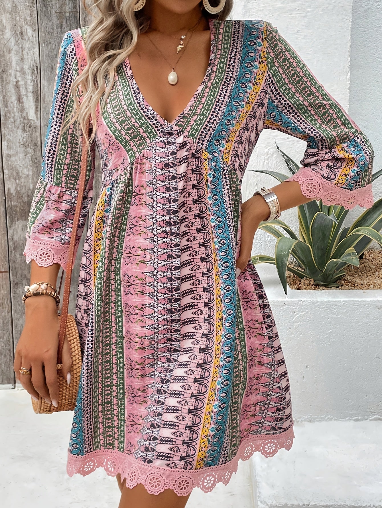 Elegante Zomerjurk Dames V-hals-1