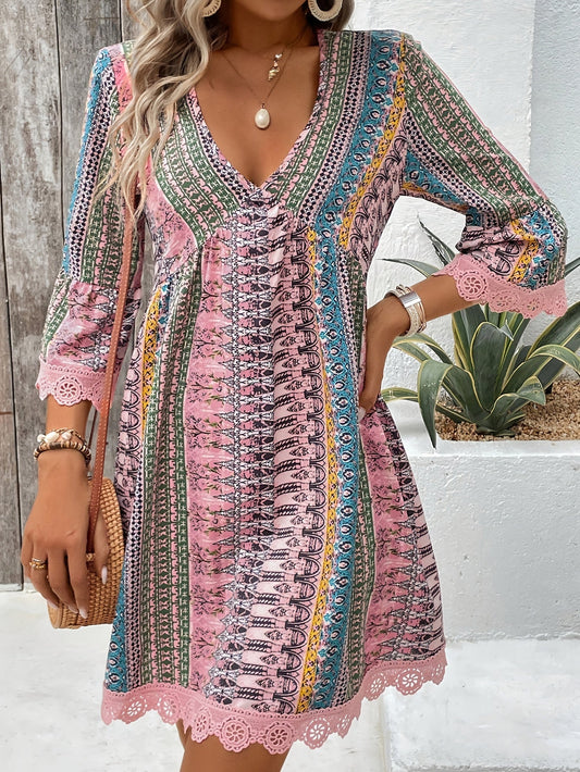 Elegante Zomerjurk Dames V-hals-1
