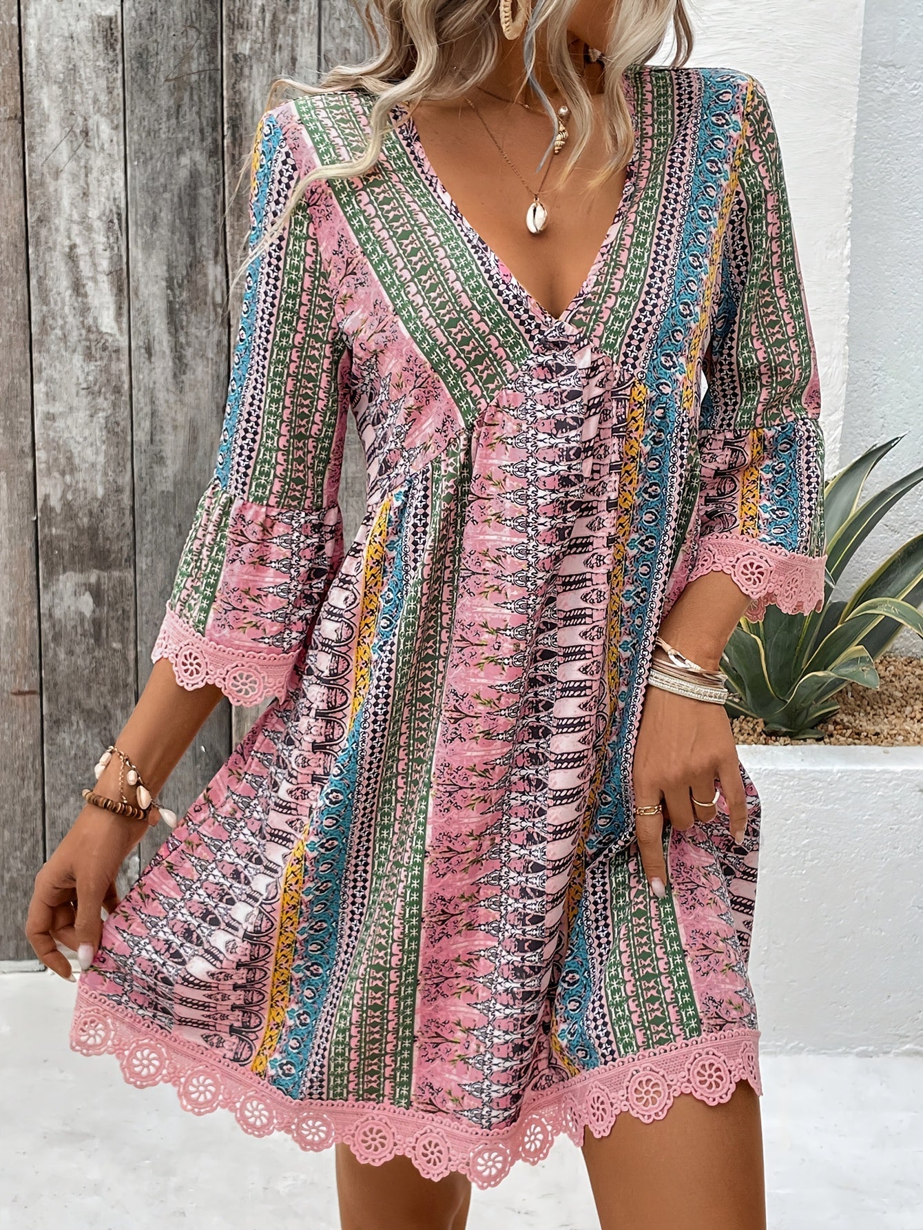 Elegante Zomerjurk Dames V-hals-2