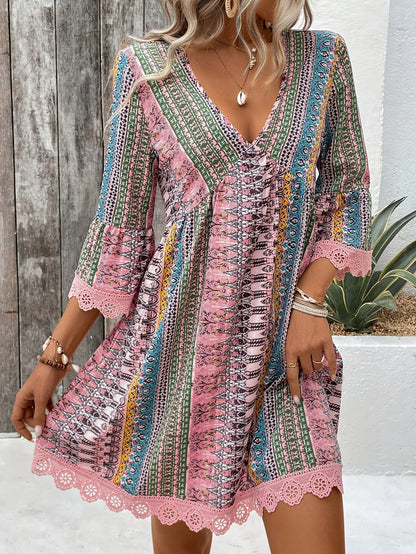 Elegante Zomerjurk Dames V-hals-2
