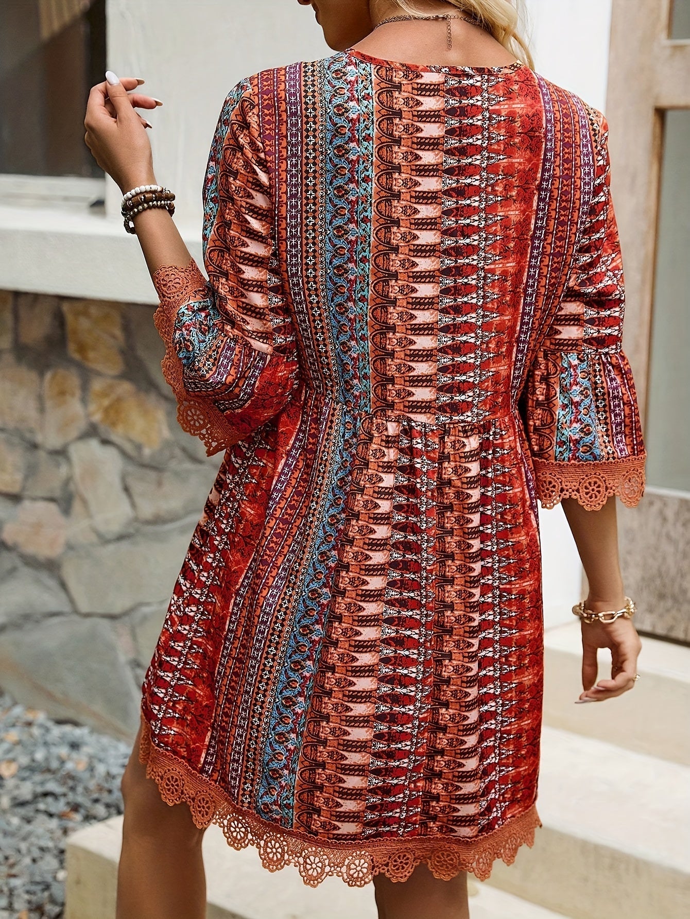 Elegante Zomerjurk Dames V-hals-4