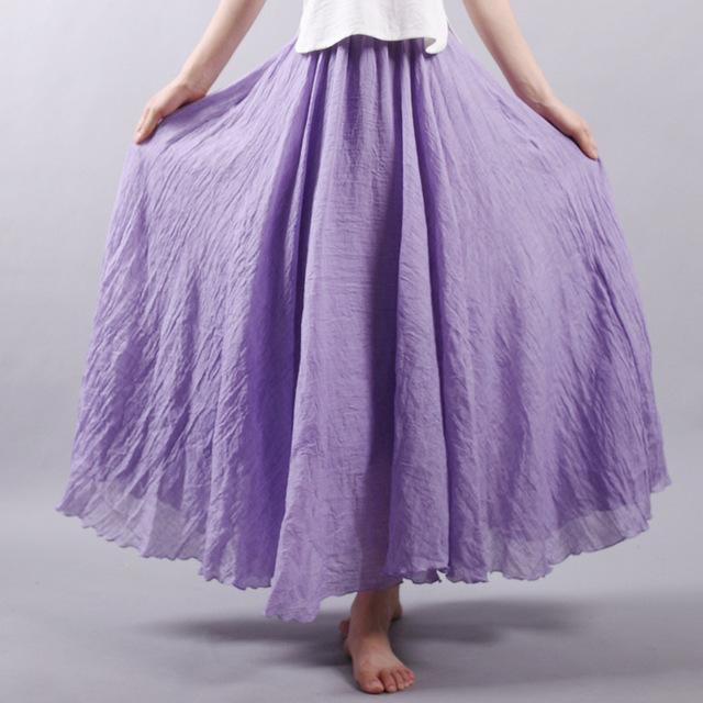 Dames Rok - Maxi Lengte - Lichtgewicht Materiaal - Elegante Pasvorm