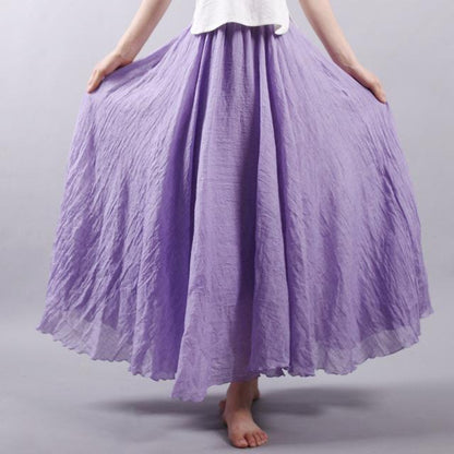 Dames Rok - Maxi Lengte - Lichtgewicht Materiaal - Elegante Pasvorm
