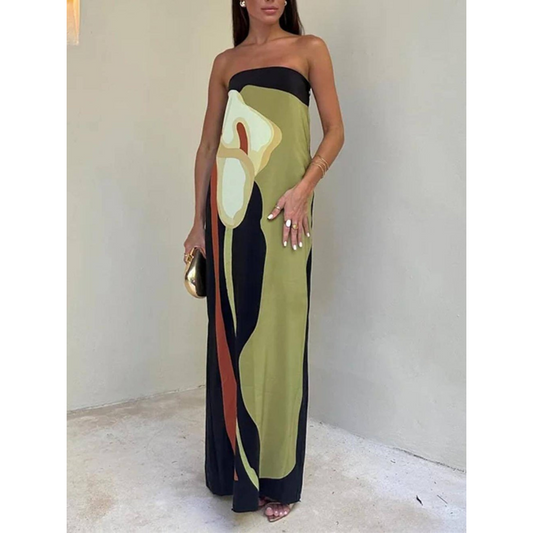 Dames Jurk - Off-Shoulder - Maxi-Lengte - Lichtgewicht Stof