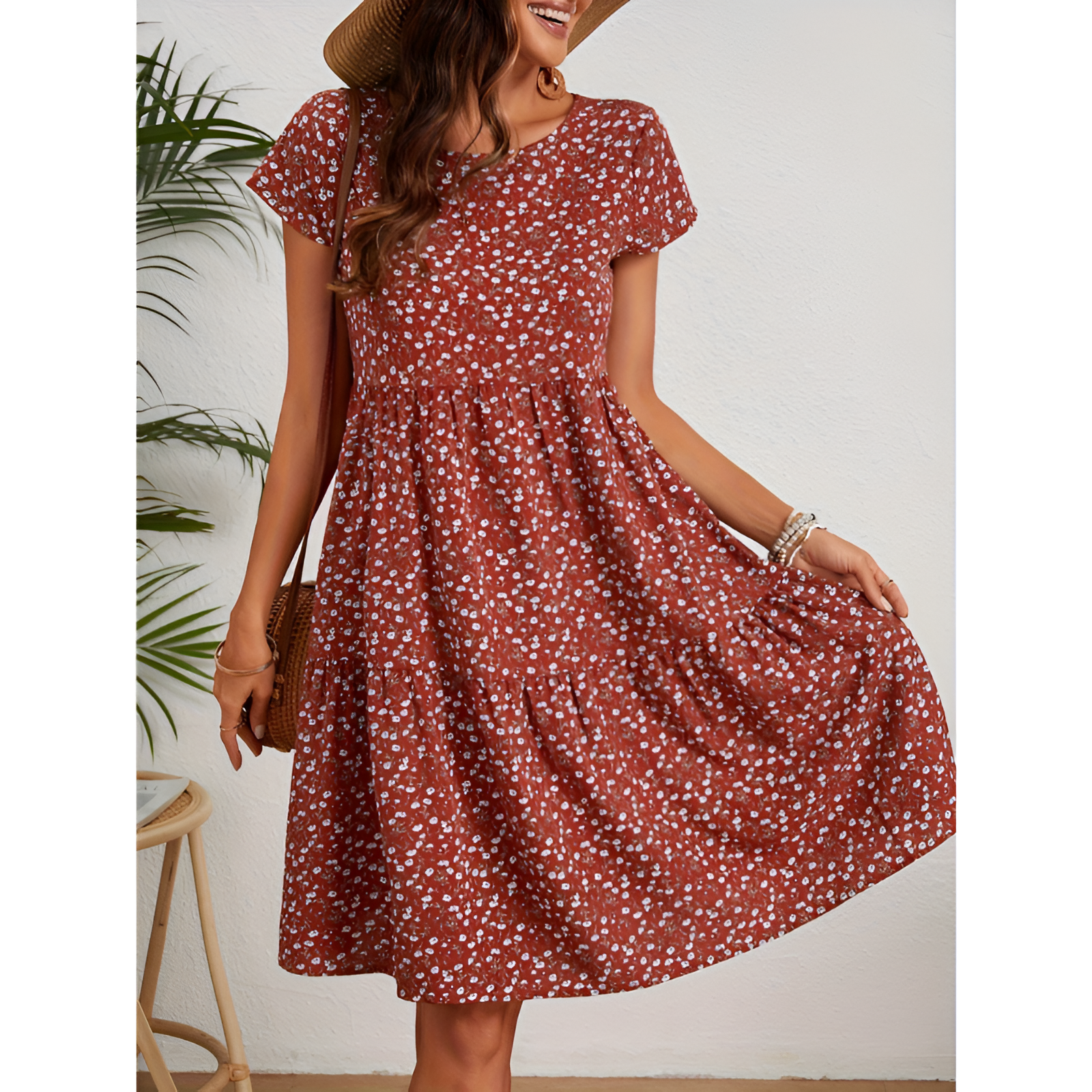 Dames Jurk - Elegant - Bloemenprint - Comfortabele Pasvorm