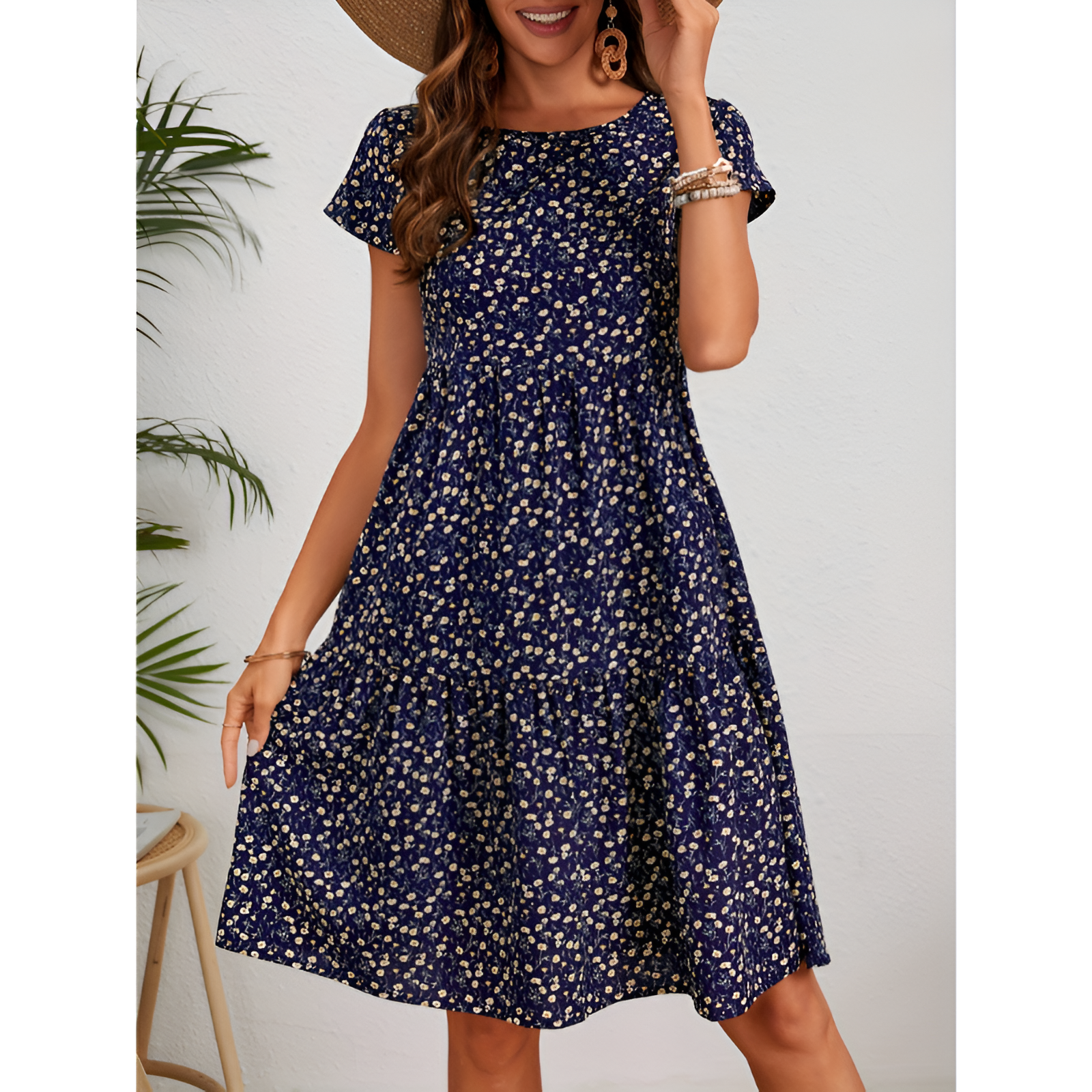 Dames Jurk - Elegant - Bloemenprint - Comfortabele Pasvorm