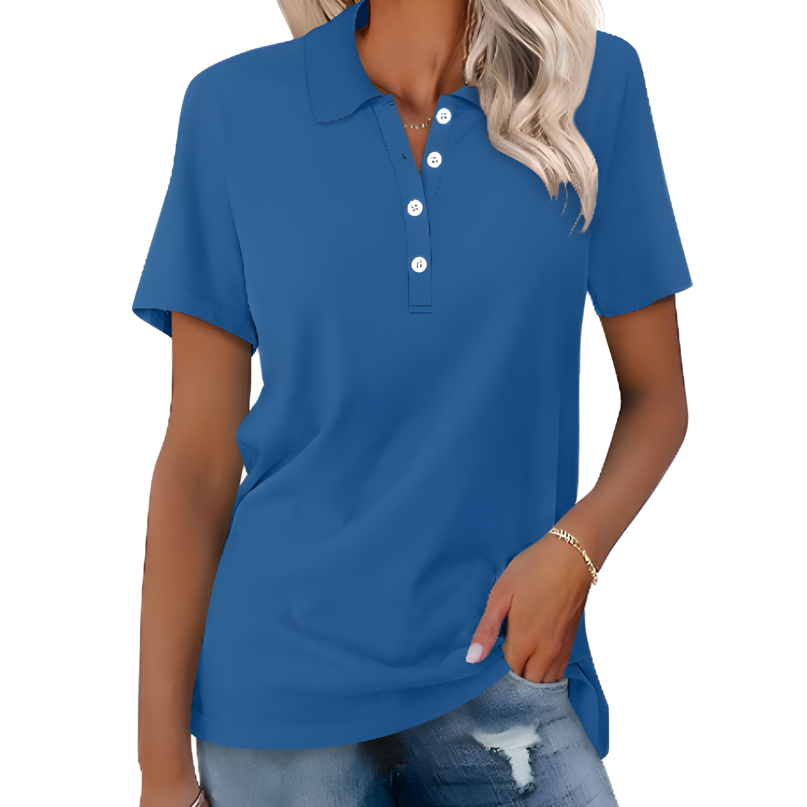 Dames Poloshirt - Tijdloos Design - Comfortabele Pasvorm - Veelzijdig Draagbaar

