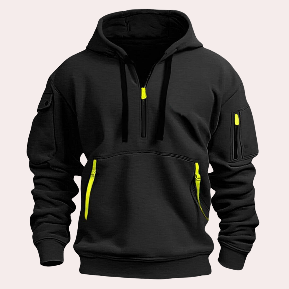 Variant image for Zwarte Hoodie Heren Met Rits-5
