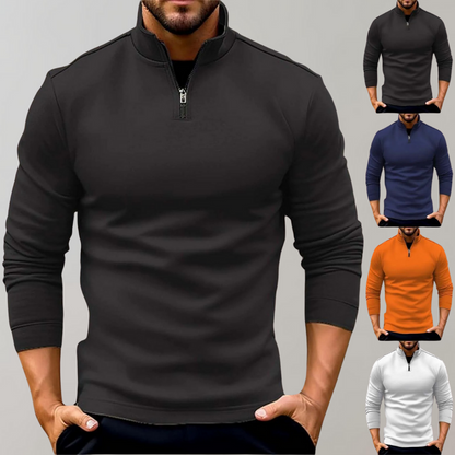 Heren Halve Rits Lange Mouwen Pullover