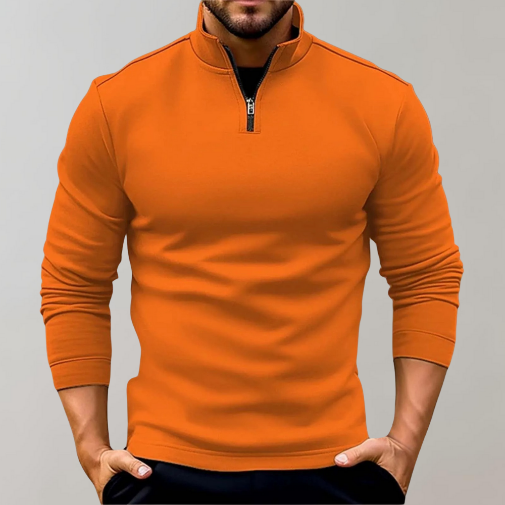 Heren Halve Rits Lange Mouwen Pullover