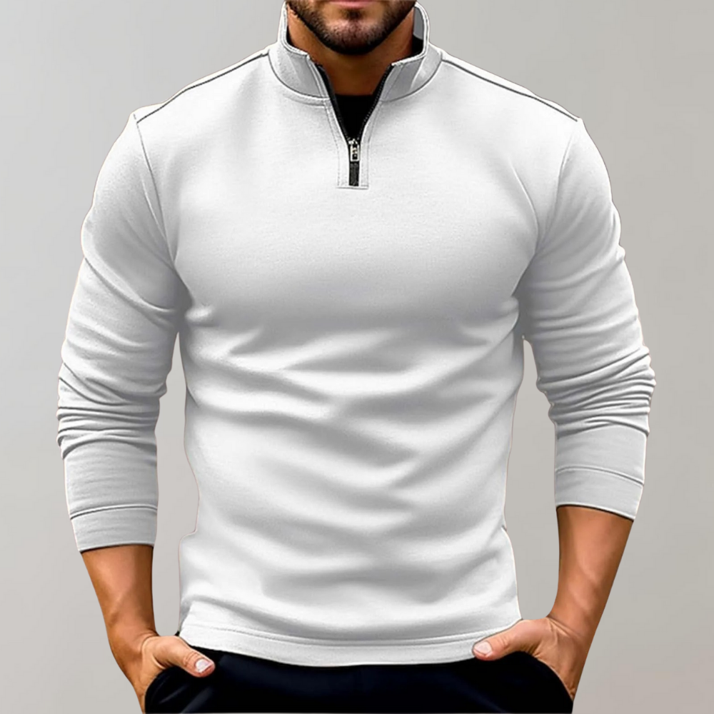 Heren Halve Rits Lange Mouwen Pullover