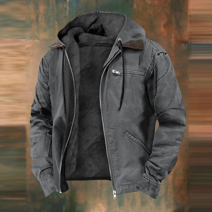 Heren Jas met Fleecevoering en Capuchon | Ritssluiting, Warm, Waterdicht, Casual Outdoor Jas