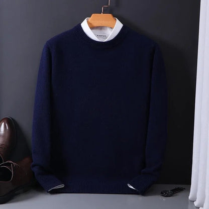 Heren Trui - Kasjmier Stof - Ronde Hals - Regular Fit