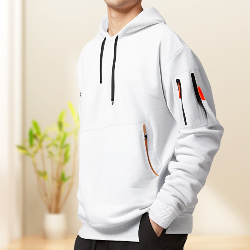 Heren Tech Hoodie | Ritszakken, Halve Rits, Verstelbare Trekkoord, Casual Sportieve Pasvorm