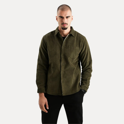 Variant image for Heren V-hals Katoenen Knopshirt-9