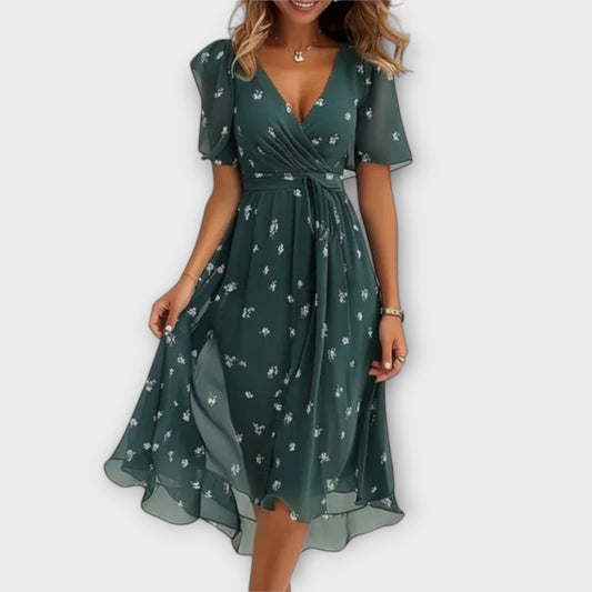 Zomerjurk voor dames – Elegante V-hals – Comfortabele pasvorm – Veelzijdig ontwerp