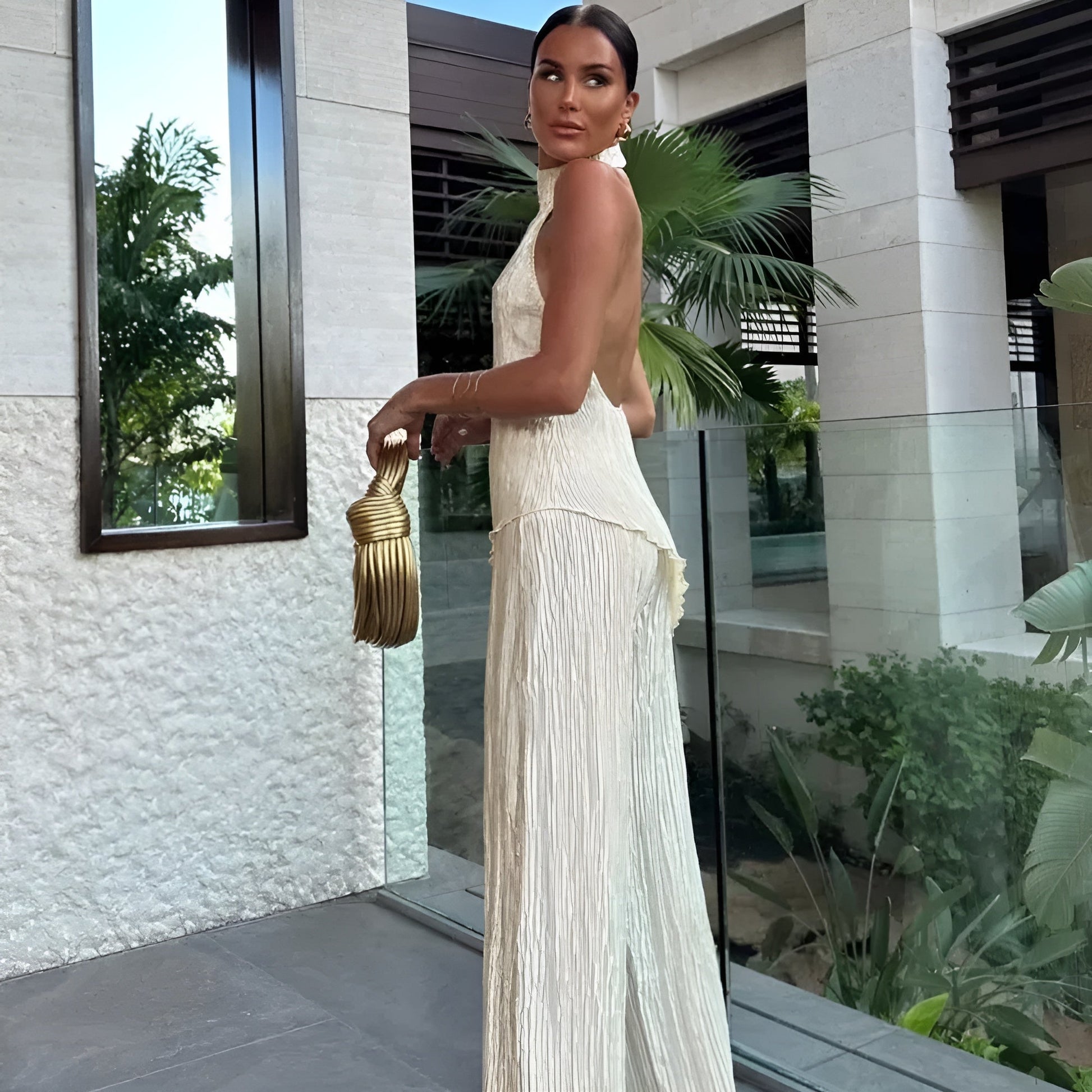 Elegante Asymmetrische Jumpsuit Zwart-3