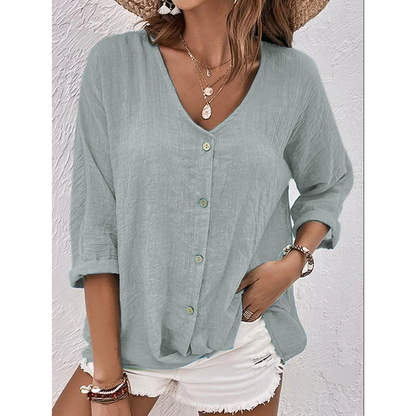 Linnen Shirt Dames | Tops Dames Zomer | Clara