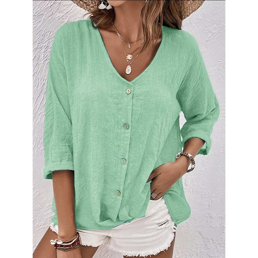 Linnen Shirt Dames | Tops Dames Zomer | Clara