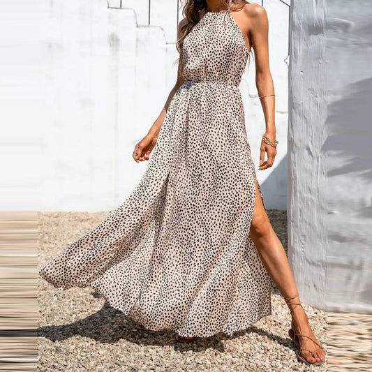Maxi Jurk | Lange Zomerjurk Dames met Halterhals | Perfect voor Zomerfeesten-1