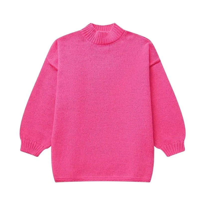 Oversized trui met pofmouwen – Comfort en elegantie