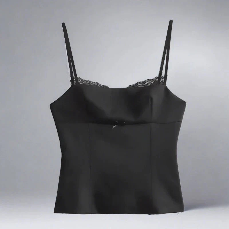Satijnen tanktop met kant - Elegantie en comfort voor alle gelegenheden