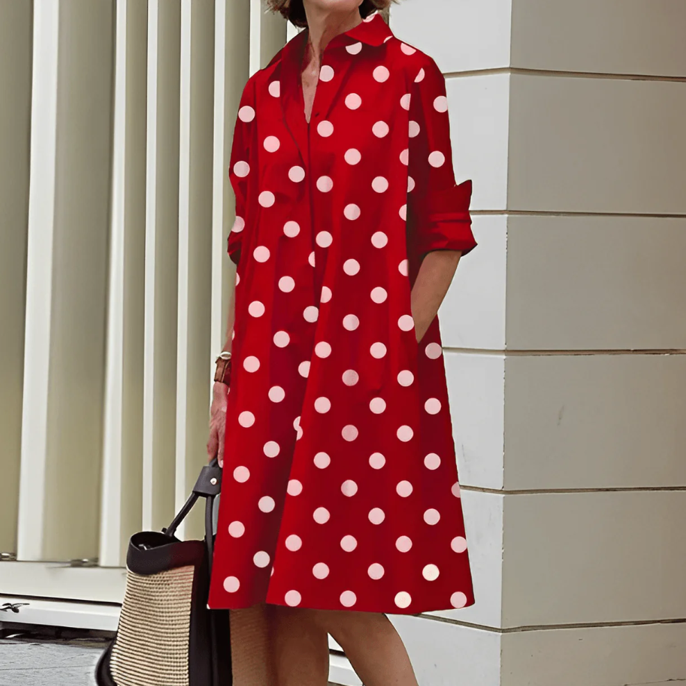 Variant image for Shirt Blouse Jurk | Jurken Dames voor Werk en Vrije Tijd | Anna-33