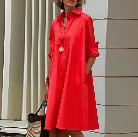 Variant image for Shirt Blouse Jurk | Jurken Dames voor Werk en Vrije Tijd | Anna-1
